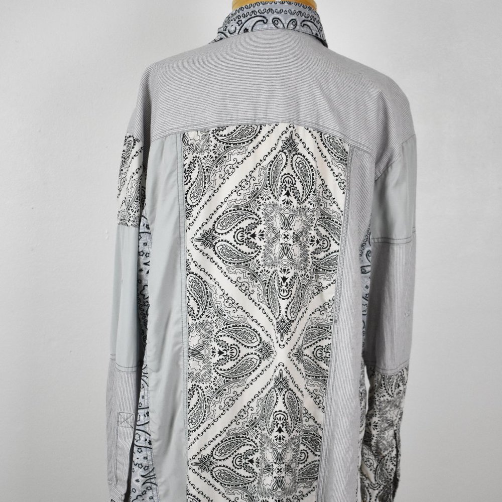 Free People Patchwork Tunic Button Down Shirt - image 2